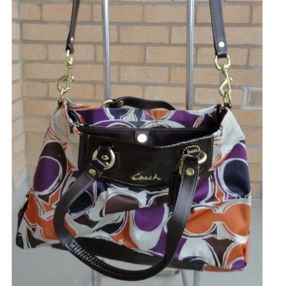 Coach Handbags - Coach EC Ashley Hand Printed satchel Vibrant SET